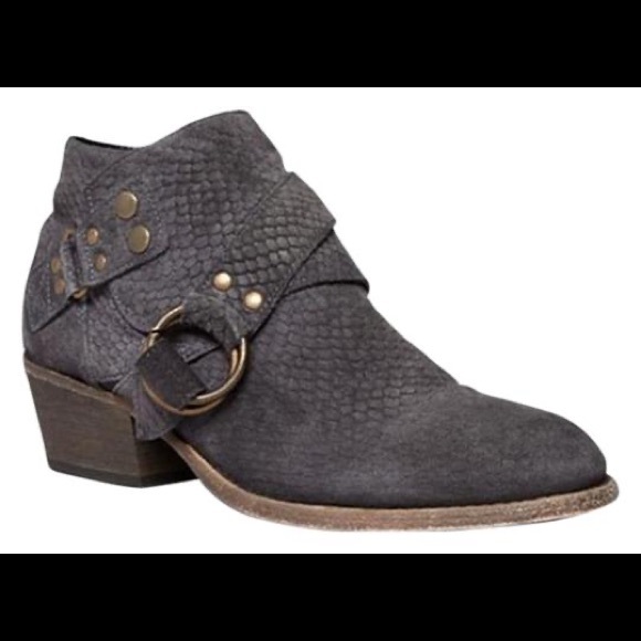 Free People Tortuga black boho snakeskin ankle booties size EU37 - Picture 3 of 14